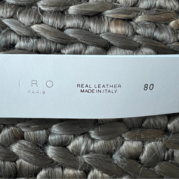 IRO Paris Hecate white silver buckle Italian leather belt main image 7
